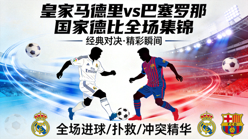 皇家马德里对阵巴塞罗那国家德比全场集锦封面图